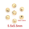 Faceted 5.5mm vacuum gold-plated stainless steel beads with 1.8mm hole size - 5.5mm / Gold