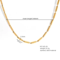 Collana minimalista in acciaio inossidabile dorato con maglie a rombi per uomo e donna - Oro Ultra-Sottile (545-06)