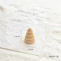 Mini albero di Natale in legno naturale decorazione da tavolo 3,5 cm ornamento natalizio - Stile Impilato Minuscolo(3.5cm) / Colore legno naturale