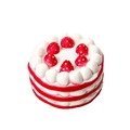 Squishy slow rebound strawberry cake toy in red and white with cream toppings - Red Strawberry Cake
