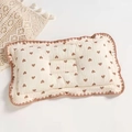 Cuscino per neonati in mussola di cotone con cuori marroni per modellare la testa - Cuore