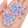 Acrylic jelly round beads with blue purple pink gradient for DIY jewelry making - Light Purple Series