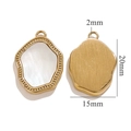 Detailed view of sunflower pearl pendant with dimensions 20mm by 15mm in gold finish - Flat Round [3g]