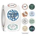 Detailansicht der runden religiösen Motivationsaufkleber mit Blumenmotiven (2,43 cm) - Jjt008 Shengj (10 Bilder 500 Blatt)