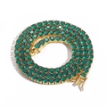 Golden Green Zircon Necklace (4mm Wide Approximately 50cm Long)