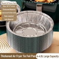 30er-Pack runde 20cm Aluminium-Folienpfannen für 4-4,5L Heißluftfritteusen - Verdickt für 4-4,5 l / Durchmesser 20 cm (30 Stück)