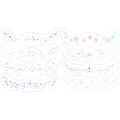 Lot de 8 tatouages éphémères holographiques effet taches de rousseur, fleurs et étoiles - Style Holographique C (8 Feuilles)