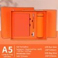 A5 Notebook + Pen + USB + Vacuum Cup Set Orange