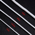 White leather cord variant in 1mm 1.5mm 2mm 3mm diameter sizes for DIY jewelry - White