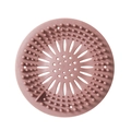 Filtro per lavandino tondo in silicone rosa con gommini antiscivolo e fori radiali - Rosa Tondo Potenziato