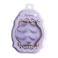Natural false eyelashes 3 pairs set model N02 with transparent band and purple back card - Sharpened Style N02(磨尖3Pairs-N02)