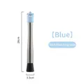 26cm blue bear stainless steel cocktail muddler with ergonomic handle and serrated base - Blue [26cm Thick Waist Muddler]