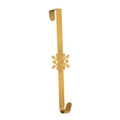 Golden Christmas wreath metal door hook with snowflake ornament on white background - Snowflake (Gold)