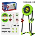 Kids target throwing game set with stand, including toy axes, stars and darts - Green Round Target (With Stand)