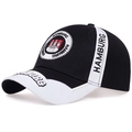 Berretto da baseball tattico bianco e nero con ricamo Hamburg e stemma della città - 55-60cm / Nero