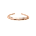 Minimalist light pink matte headband with chain texture and inner non-slip teeth - 173 Chain Style / Apricot