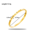Gold titanium steel star engraved bangle with micro inlaid diamonds for women - Gold Starry Sky Rhinestone Style (BR-207)