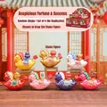 Collectible Chinese zodiac fox horse figurines set in gold and vibrant colors - -435 Symbolizes Immediate Success. (set Number 6) / Full Box Set