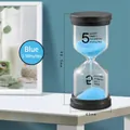 Reloj de arena azul temporizador 5 minutos con tapa negra altura 98,5 mm - 5 Minutos / Azul