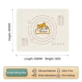 Beige silicone pastry mat with dog pattern and size markings 500x400mm for baking - Shiba Inu Plane Kneading Mat Small 50x40cm