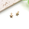 DIY golden star charms for handmade earrings and bracelets in minimalist jewelry design - KC Gold Small Five-Pointed Star (18240)