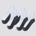 Set van vijf paar witte en grijze kindersokken met geribbelde boorden en katoenstructuur - XS (9-12cm) / Grijze Basis Contrast (Set van 5)