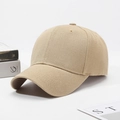 Classic khaki six-panel baseball cap in premium cotton twill for outdoor sun protection - Khaki