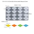 16-cavity bat shaped silicone mold for Halloween candy and DIY crafts resin making - 16-Cavity Bat Style (D5118-1E)