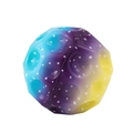 Close-up of high-bounce moon ball featuring purple yellow gradient and crater texture - Starry Sky 3-Color Purple
