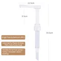 30CC white plastic syrup pump head with extra long tube for large sauce bottles - 30cc Universal Long Pump Head for Plastic/Glass