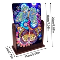 DIY Diamond Painting Butterfly Desk Ornament Rotating Mirror with Detailed Dimensions - Double Butterfly