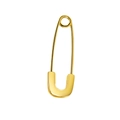 Orecchini creativi a forma di spilla da balia in acciaio al titanio dorato lucido - Oro (Pezzo Singolo)
