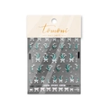 Japanese style nail art stickers featuring green lily of the valley and white bows - Lily of the Valley Bouquet (to2728)