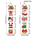 Christmas door hanging set with Santa, snowman and elk motifs for holiday party decor - Style 4