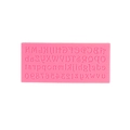 Pink silicone mold featuring cute alphabet letters and numbers for cake fondant decorating - Style 1 / Pink