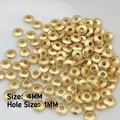 Antique gold finish 4mm flat disc spacer beads for DIY jewelry making accessories - 11 (4mm Matte Gold Spacer)