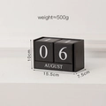 Calendrier perpétuel minimaliste en bois noir avec affichage du mois et de la date - Calendrier Noir