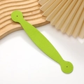 Green cross-grain PU leather strap handle for bags and phone cases with mounting holes - Grass Green