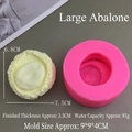 Macro view of a pink silicone mold showing detailed abalone textures for DIY baking - Large Abalone Mold-Pink