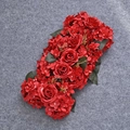 Artificial red rose and hydrangea flower row decoration for wedding arch or window - Red 1