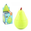 Green pear-shaped twisty puzzle fruit cube with brown stem and original packaging - Pear (FX8813)