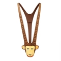 Men's reindeer Christmas mankini with reindeer face design and soft plush fabric - Monkey