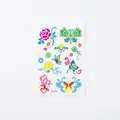 Fluorescent waterproof temporary tattoo sticker DKCS-029 with butterfly and rose designs - Colorful Butterfly Rose and LOVE (DKCS-029) / Standard Size