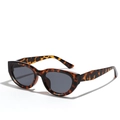 Occhiali da sole cat eye tartarugati con lenti grigie e design vintage con rivetti - Tartarugato Lenti Grigie