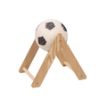 A-frame wooden cat toy with football-style sisal rope ball for pet scratching and play - MDF V-Ball Soccer Style Small