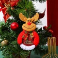 Christmas reindeer fabric pendant with Merry Christmas gold text for tree decoration - Letter Sign Reindeer