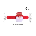 Santa Claus Christmas slap bracelet with red sequins, dimensions 21cm long and 9cm high - Santa Claus / 1 Piece