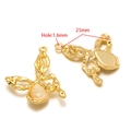Golden butterfly pendant with colorful opal stone and scale texture detail, 25mm length - 25mm Gold Butterfly - White