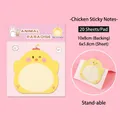 Cute yellow chicken sticky notes with 20 sheets and standing base card design - Chicken