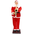 Babbo Natale di 1,8 m che canta e balla con sassofono per decorazioni natalizie - Babbo Natale con sassofono da 1,8 m